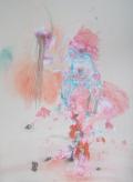 Anya Belyat-Giunta, Autochtone, 2012, crayon de couleur et crayon liquide sur papier, 76 x 58 cm