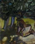 Orlando Mostyn-Owen, Bucolie, 2009, huile sur toile, 195 x 130 cm