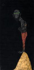 Sabhan Adam, Sans titre, 2007, technique mixte sur toile, 305 x 146 cm