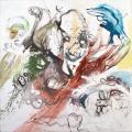 Christophe Boursault_"La fuite des egos"_2015_techniques mixtes sur toile_155x155cm_courtesy Galerie Polad-Hardouin