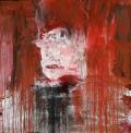Gérard Alary, La colère, autoportrait, 2012, acrylique sur toile, 150 x 150 cm