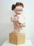 Humberto Poblete-Bustamante, Bather, 2011, huile et bois sculpté, 56 x 20,5 x 13,5 cm