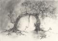 Wu Xiaohai, Signboard - 2012 -  41,5 x 58,5 cm, fusain sur papier, Courtesy Galerie Polad-Hardouin