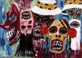 Andrew Gilbert, Trophies of the Savages by Andrew and Emil Nolde, 2012, technique mixte sur papier, 70 x 100 cm