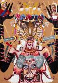 Andrew Gilbert, Andrew meets Queen Victoria in Lille, 2013, technique mixte sur papier, 100 x 70 cm