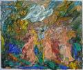 Humberto Poblete Bustamante, Les Trois Grâces, 2010, huile sur toile, 60 x 50 cm
