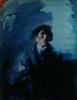 Picture - Selfportrait, blue shade, botton lighter to th right